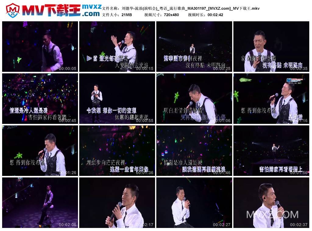 刘德华-流浪(演唱会)_粤语_流行歌曲_MA301197